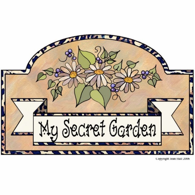 "Mein Garten-" - dekoratives Zeichen Fotoskulptur Ornament (Vorne)