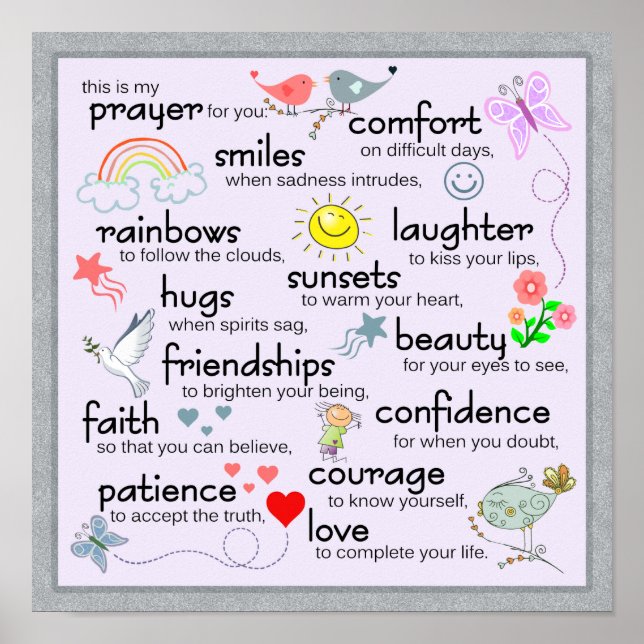 Mein Gebet für dich Poster (Vorne)