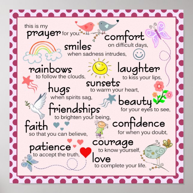 Mein Gebet für dich Poster (Vorne)