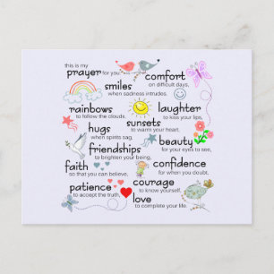 Mein Gebet für dich Postkarte