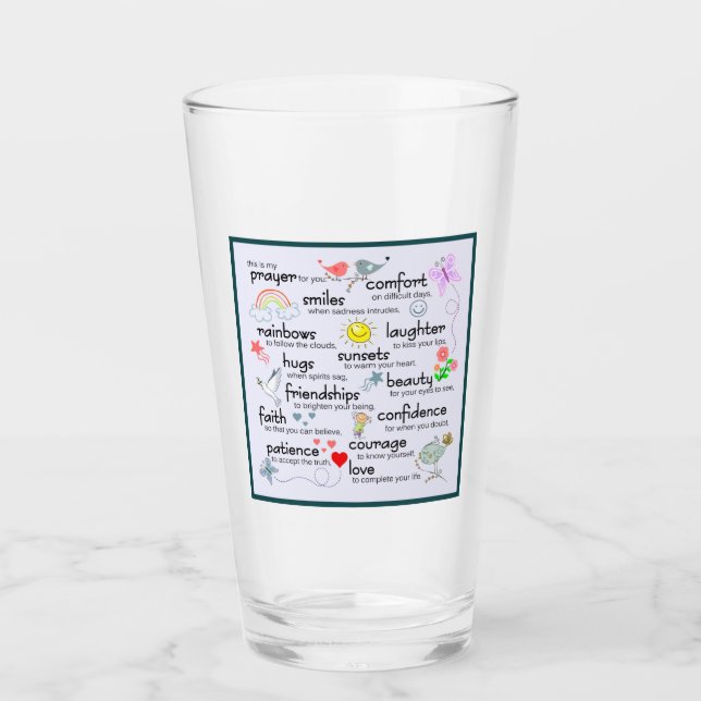 Mein Gebet für Sie Glas (Vorderseite)