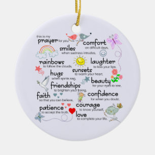 Mein Gebet für Sie Keramikornament