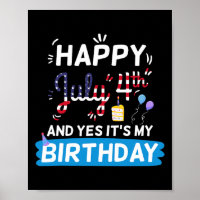 Mein Geburtstag 4. Juli Amerikas Unabhängigkeitsta