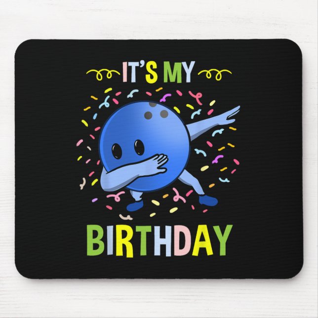 Mein Geburtstag Bowling Byll Mousepad (Vorne)