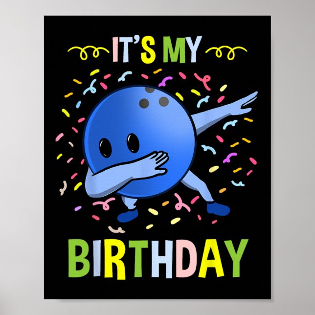 Mein Geburtstag Bowling Byll Poster (Vorne)