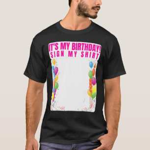 Mein Geburtstag signiert meine Männer Party Kinder T-Shirt