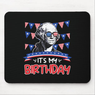 Mein Geburtstag Unabhängigkeitstag George Washingt Mousepad