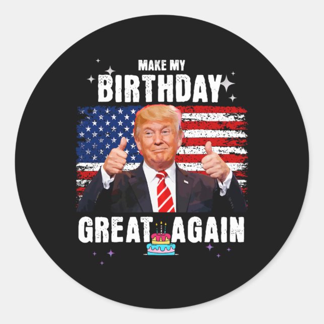 Mein Geburtstag wieder großartig Runder Aufkleber (Vorderseite)