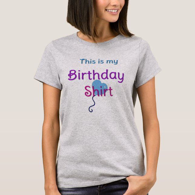 Mein Geburtstags-Shirt T-Shirt (Vorderseite)