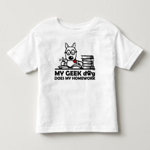 Mein Geekhund tut meine Hausaufgaben Kleinkind T-shirt