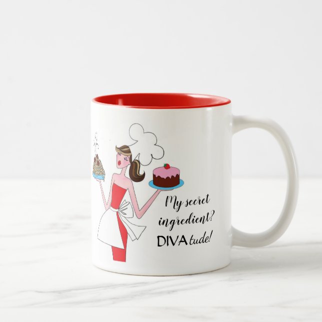 "Mein geheimer Zutat ist DIVAtude!" Diva Tasse (Rechts)