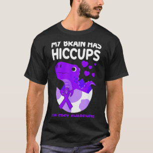 Mein Gehirn hat Schluckauf Lila Band Epilepsie T-Shirt