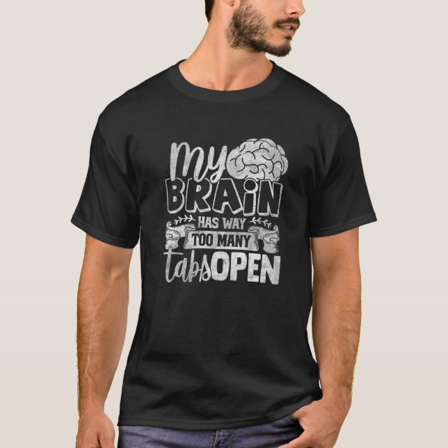 Mein Gehirn hat viel zu viele Tabs Open Premium 8 T-Shirt (Vorderseite)