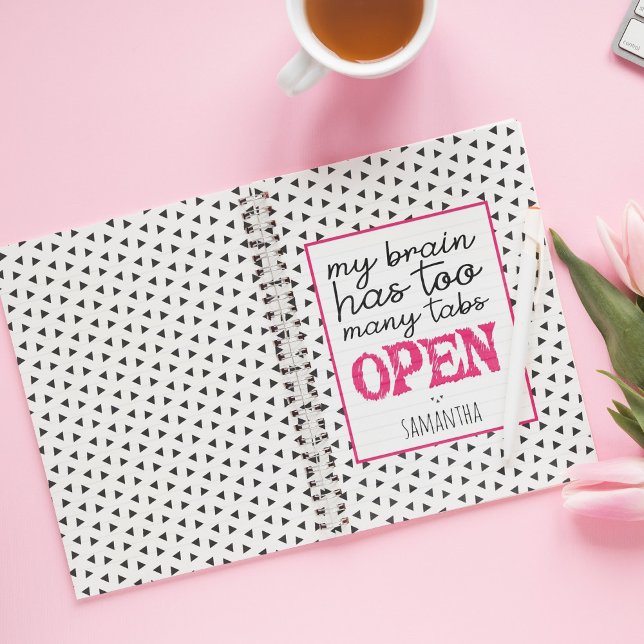 Mein Gehirn hat zu viele Tabs geöffnet Notizbuch (Von Creator hochgeladen)