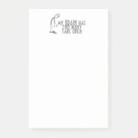 Mein Gehirn hat zu viele Tabs offene Computernotiz