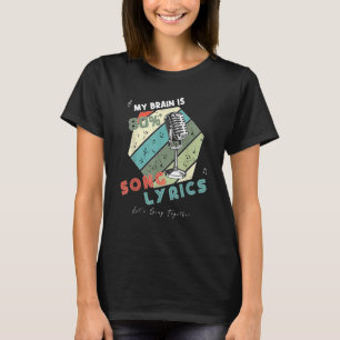 Mein Gehirn ist 80 % Song-Texte T-Shirt