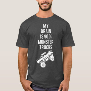Mein Gehirn ist 90 Monster-LKW-Gelübde T-Shirt
