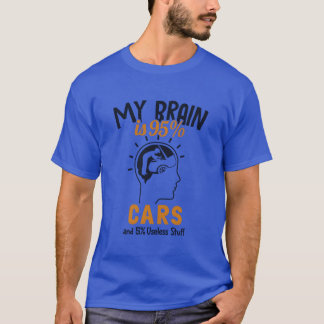 Mein Gehirn ist 95 Autos Kraftfahrzeugtechniker Au T-Shirt