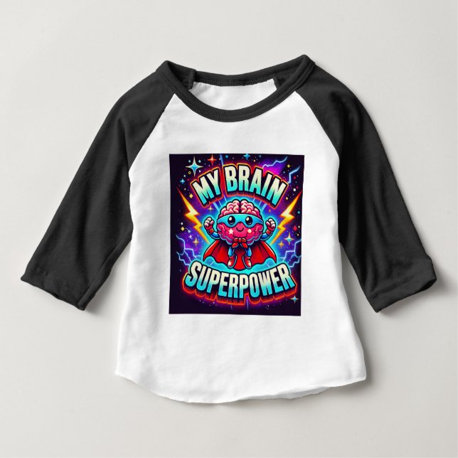 Mein Gehirn ist Supermacht ✨ Kleinkind T-shirt (Vorderseite)