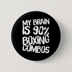 Mein Gehirn ist zu 90% Boxkombos Boxer Boxer Liebe Button