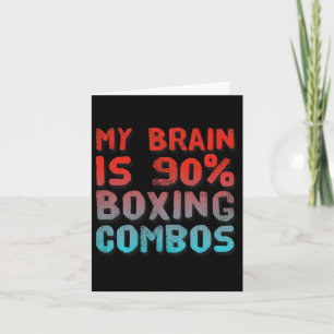 Mein Gehirn ist zu 90% Boxkombos Boxer Boxer Liebe Karte
