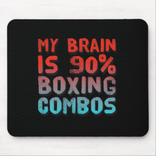 Mein Gehirn ist zu 90% Boxkombos Boxer Boxer Liebe Mousepad