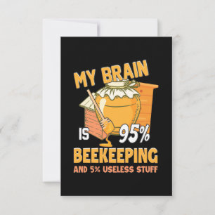 Mein Gehirn ist zu 95 % Bienenzucht Dankeskarte