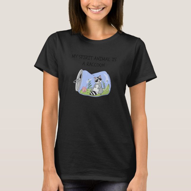 Mein Geist ist ein Raccoon T-Shirt (Vorderseite)