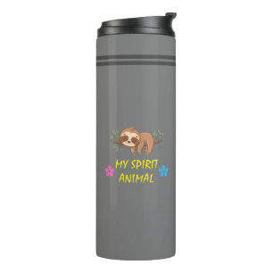Mein Geist Niedlicher Schläfenaffee Thermosbecher