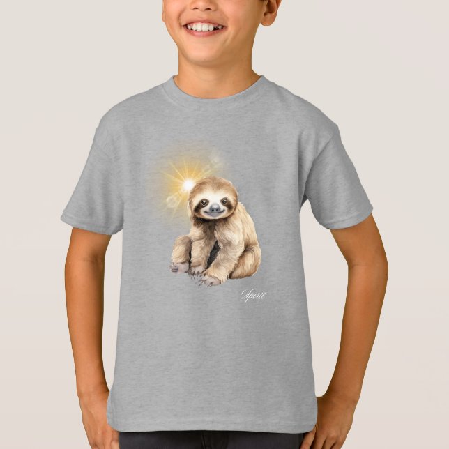 Mein Geist Tier - Faultier T-Shirt (Vorderseite)