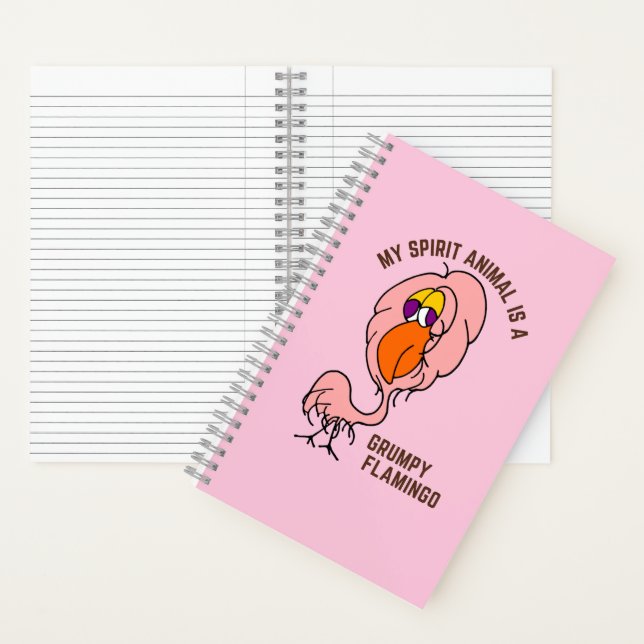 Mein Geist Tier Grumpy Flamingo Funny Notizbuch (Innen)