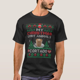 Mein Geist Tier ist Cortado Funny hässlich Weihnac T-Shirt