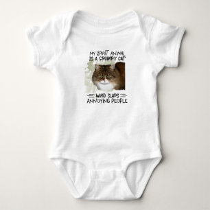 Mein Geist Tier ist ein Katze Tier Zitate Geschenk Baby Strampler