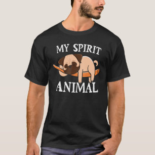 Mein Geist Tier Mops Hunde Mama und Hund Vater T-Shirt