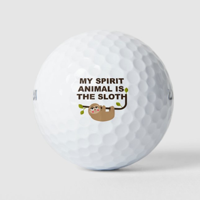 Mein Geisttier ist der Faultier Golfball (Vorderseite)