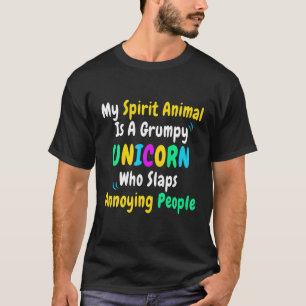 Mein Geisttier ist ein gruseliger Einhorn-Funny Sa T-Shirt