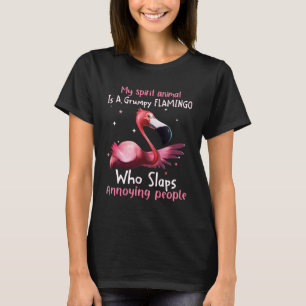 Mein Geisttier ist ein gruseliger Flamingo, der ei T-Shirt
