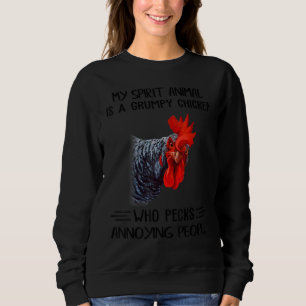 Mein Geisttier ist ein gruseliges Huhn, das Ann pi Sweatshirt