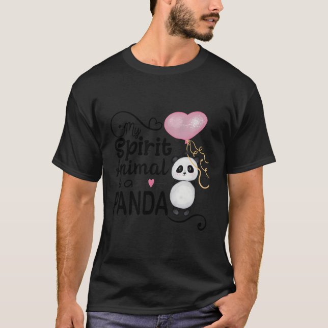 Mein Geisttier ist ein Panda-I-Panda-Bär in Panda T-Shirt (Vorderseite)