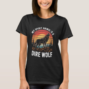 Mein Geisttier ist ein trostloser Wolf-Retro-Sonne T-Shirt