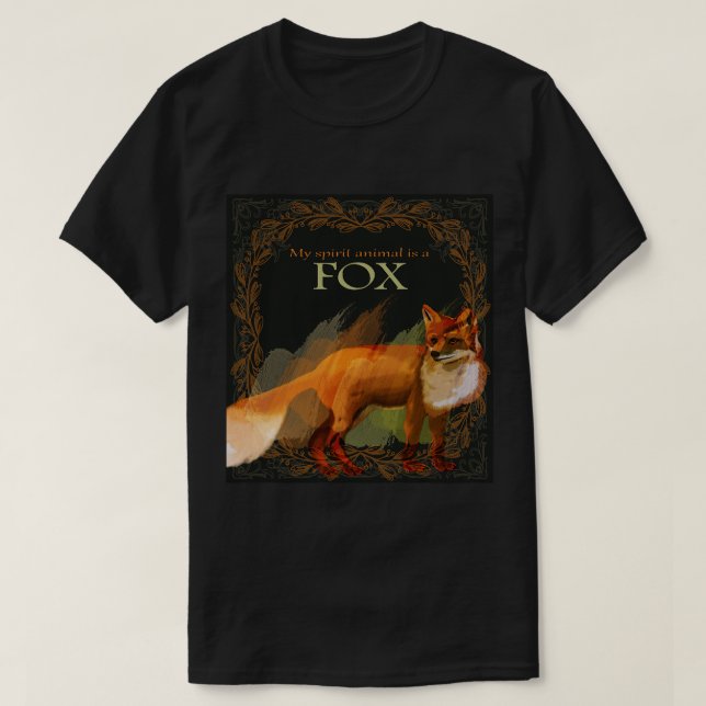 Mein Geisttier ist Fox Conservationist Lover T-Shirt (Design vorne)