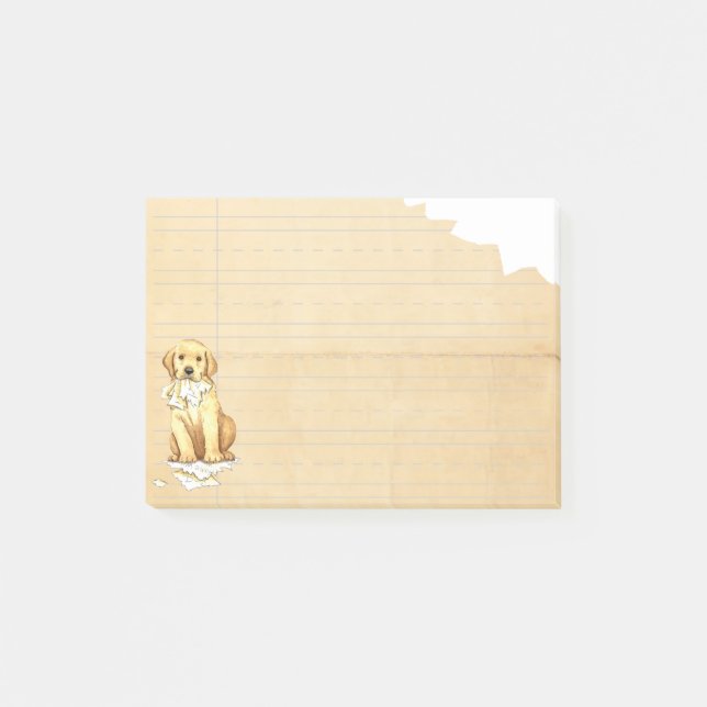 Mein gelber Labrador aß meine Hausaufgaben Post-it Klebezettel (Vorderseite)