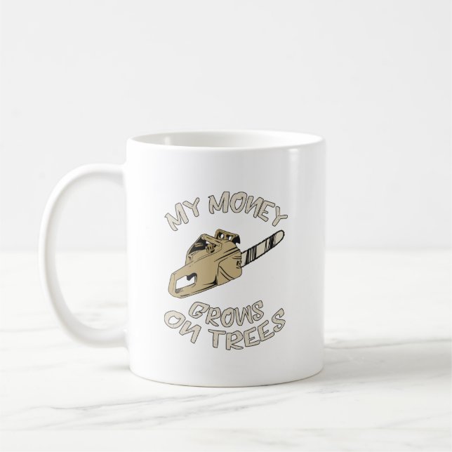 Mein Geld wächst an Bäumen Kaffeetasse (Links)