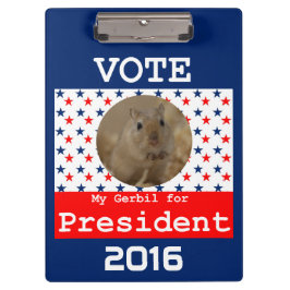 Mein Gerbil für Präsident Clipboard Klemmbrett