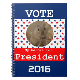 Mein Gerbil für Präsident Notebook Notizblock