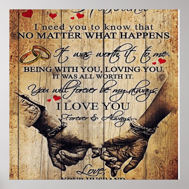 Mein Geschenk für den Ehemann | Schreiben an ihn | Poster (Vorne)