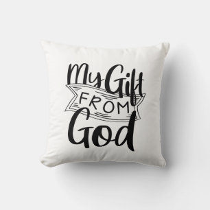 Mein Geschenk von Gottes Evangeliumsgrafik Geburt  Kissen