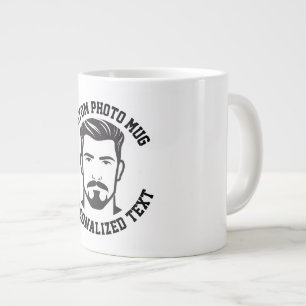 Mein Gesicht auf einem benutzerdefinierten Riesenb Jumbo-Tasse