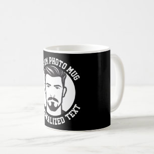 Mein Gesicht auf einem individuellen Tasse SCHWARZ