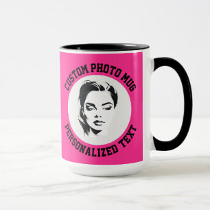 Mein Gesicht auf einem STRAWBERRY PINK großen benu Tasse